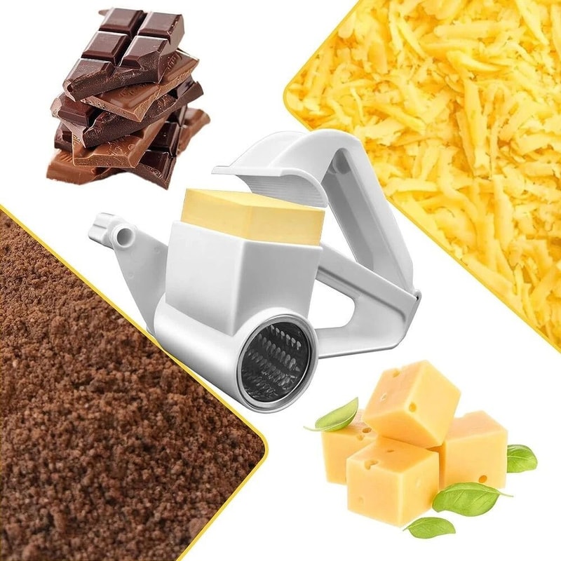 Olive Garden Style Rotary Parmesan Cheese Grater With Stainless Steel Drum 4