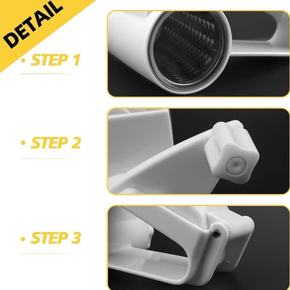 Olive Garden Style Rotary Parmesan Cheese Grater With Stainless Steel Drum 6