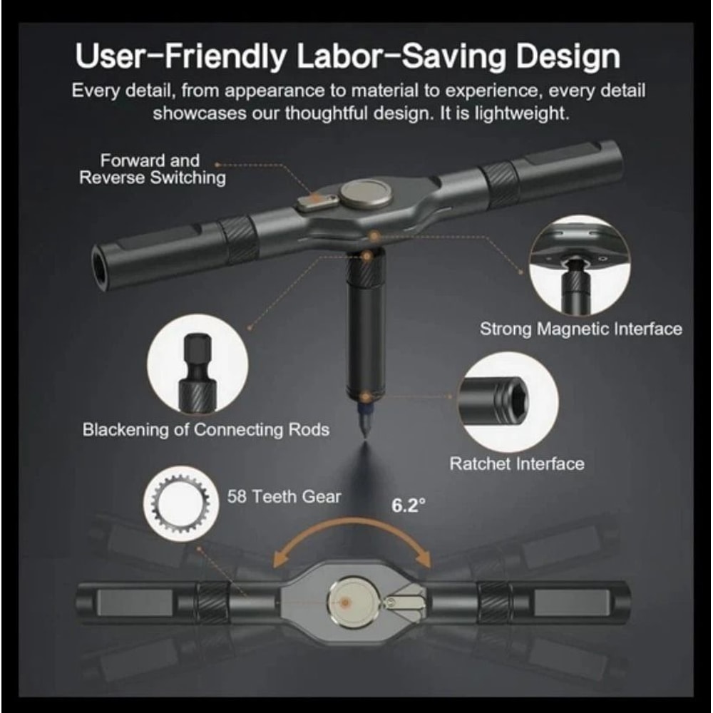 42 In 1 Magnetic Ratchet Screwdriver Set For DIY Repairs 12