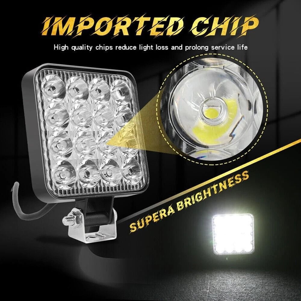 LED Work Light Pods For Off Road Driving Tractor Fog Lights 8