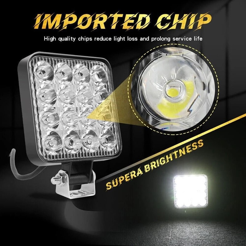 LED Work Light Pods For Off Road Driving Tractor Fog Lights 8