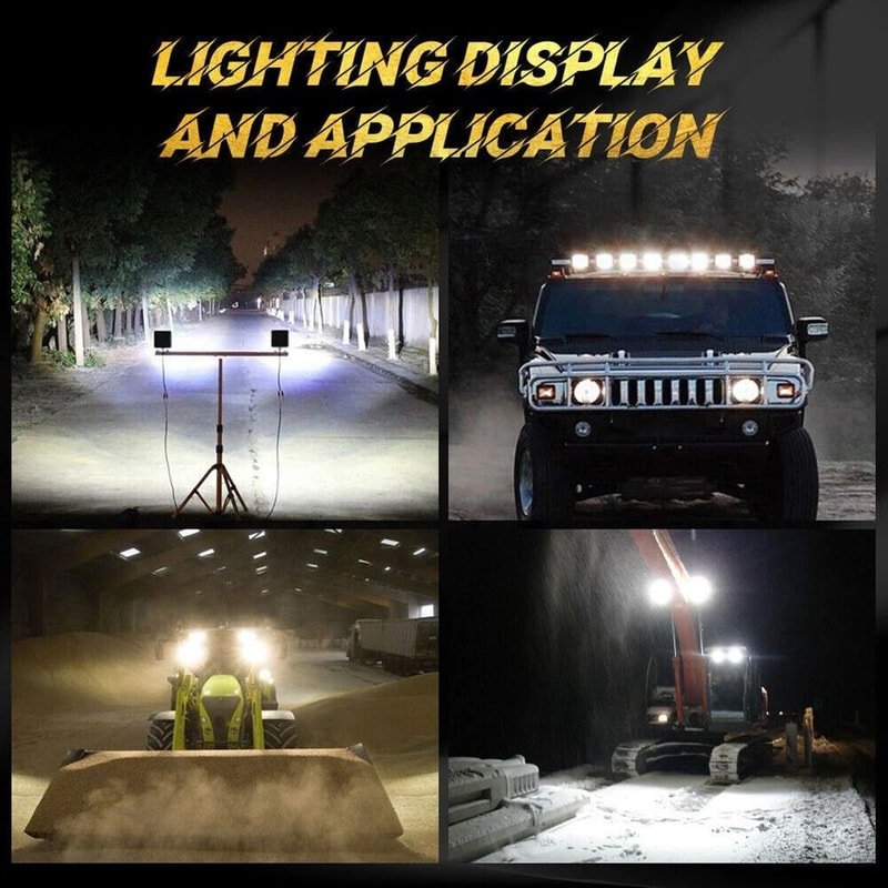LED Work Light Pods For Off Road Driving Tractor Fog Lights 9