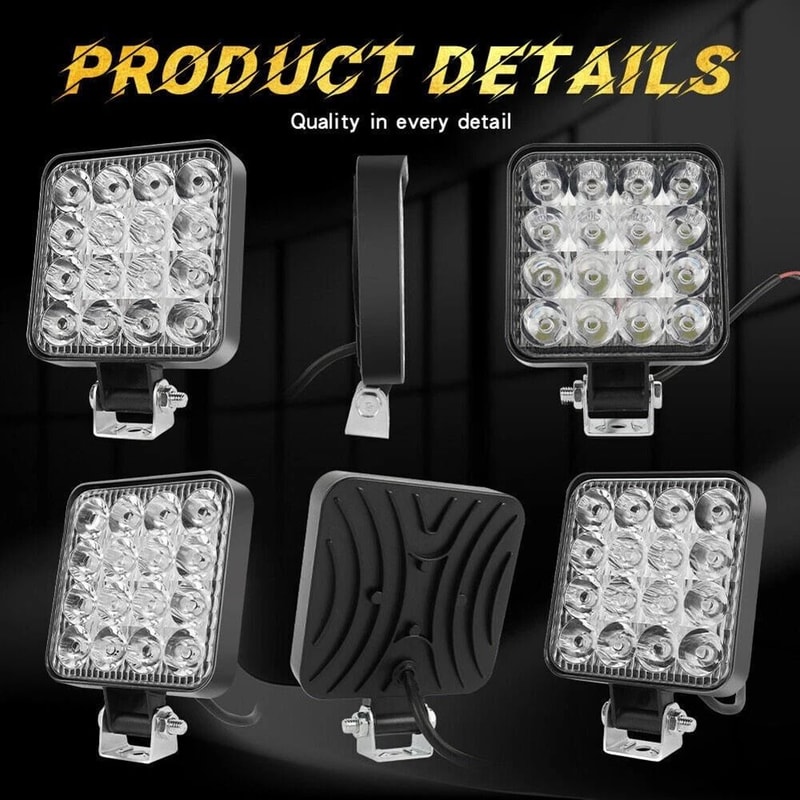 LED Work Light Pods For Off Road Driving Tractor Fog Lights 3
