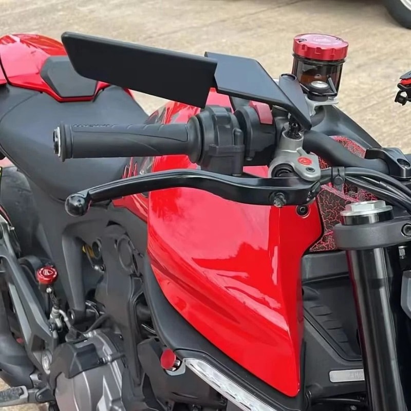 Yamaha MT Rearview Side Mirrors Adjustable Foldable Black Pair 7