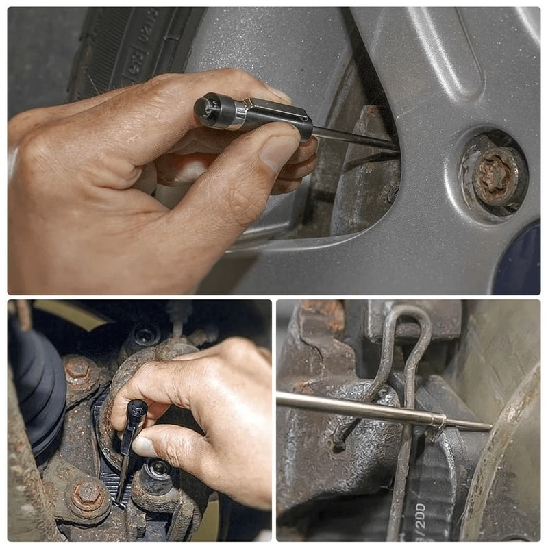 Brake Pad Thickness Gauge Tool With Scale For Fast Car Brake Inspection 2