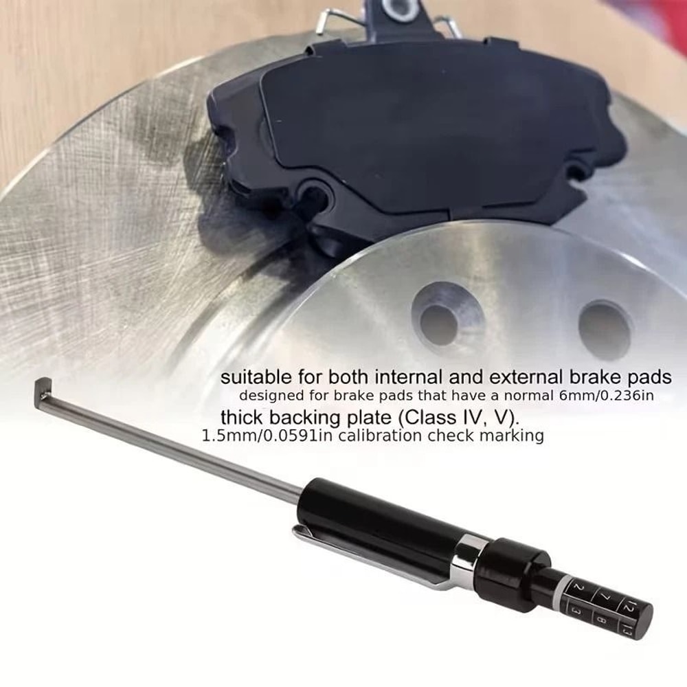 Brake Pad Thickness Gauge Tool With Scale For Fast Car Brake Inspection 3