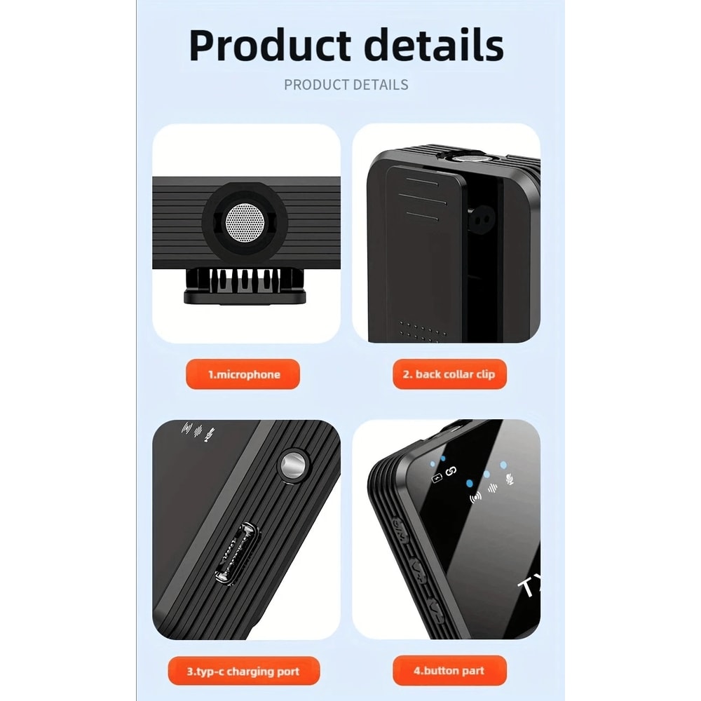 3 In 1 Wireless Lavalier Microphone For IPhone Android Camera 1