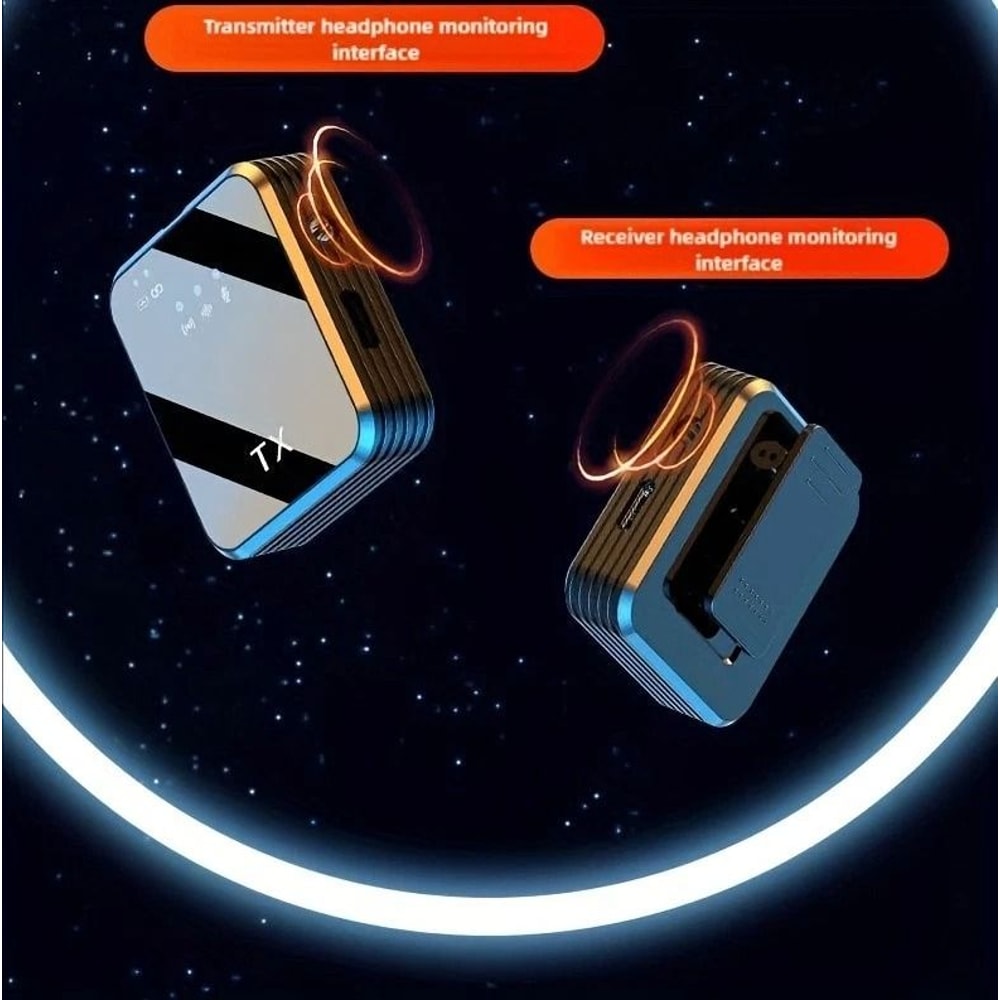 3 In 1 Wireless Lavalier Microphone For IPhone Android Camera 2