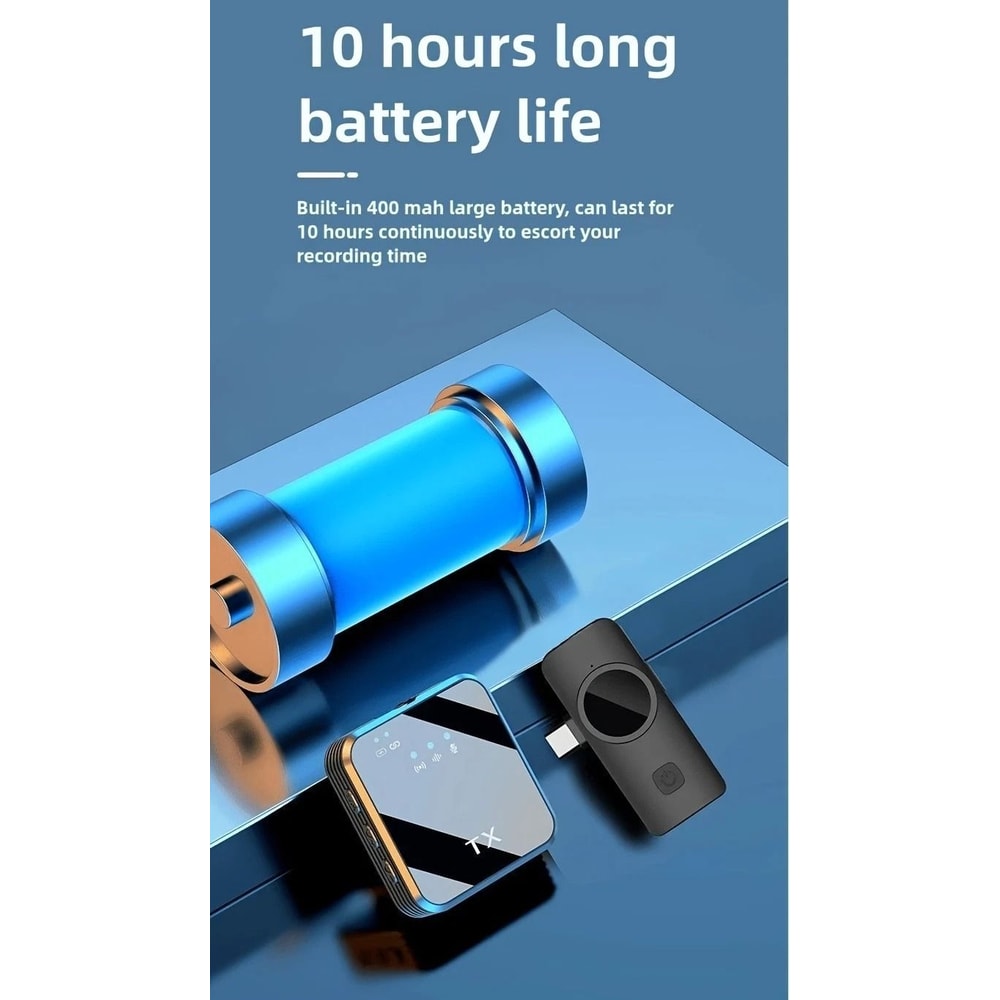 3 In 1 Wireless Lavalier Microphone For IPhone Android Camera 5