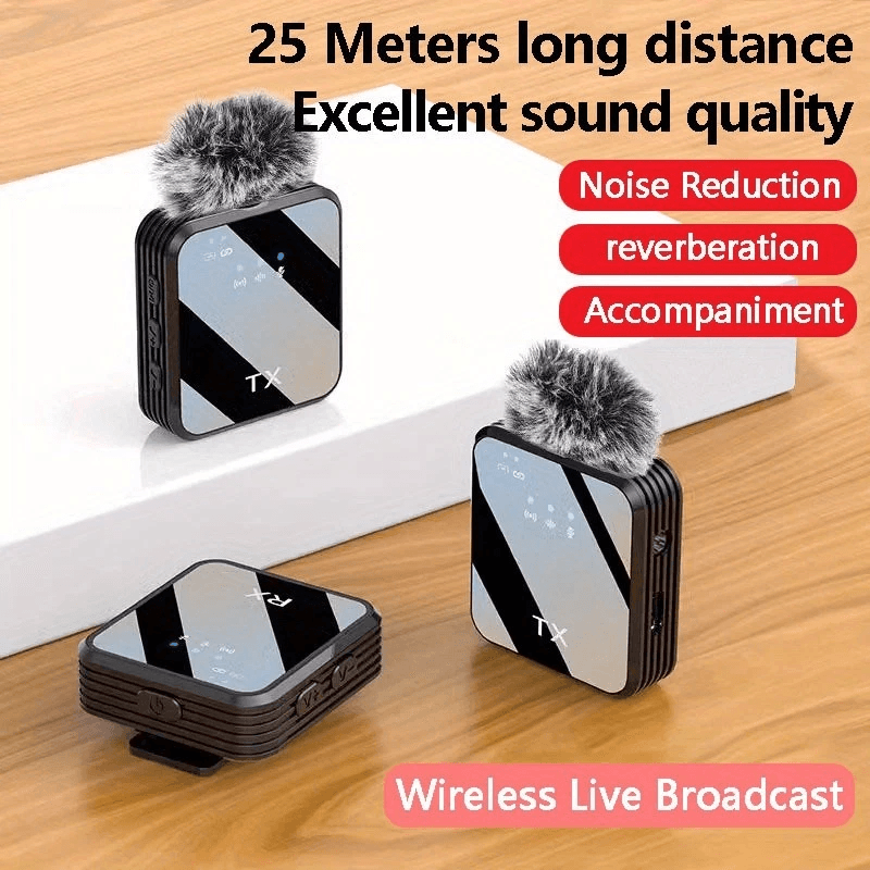 3 In 1 Wireless Lavalier Microphone For IPhone Android Camera 14