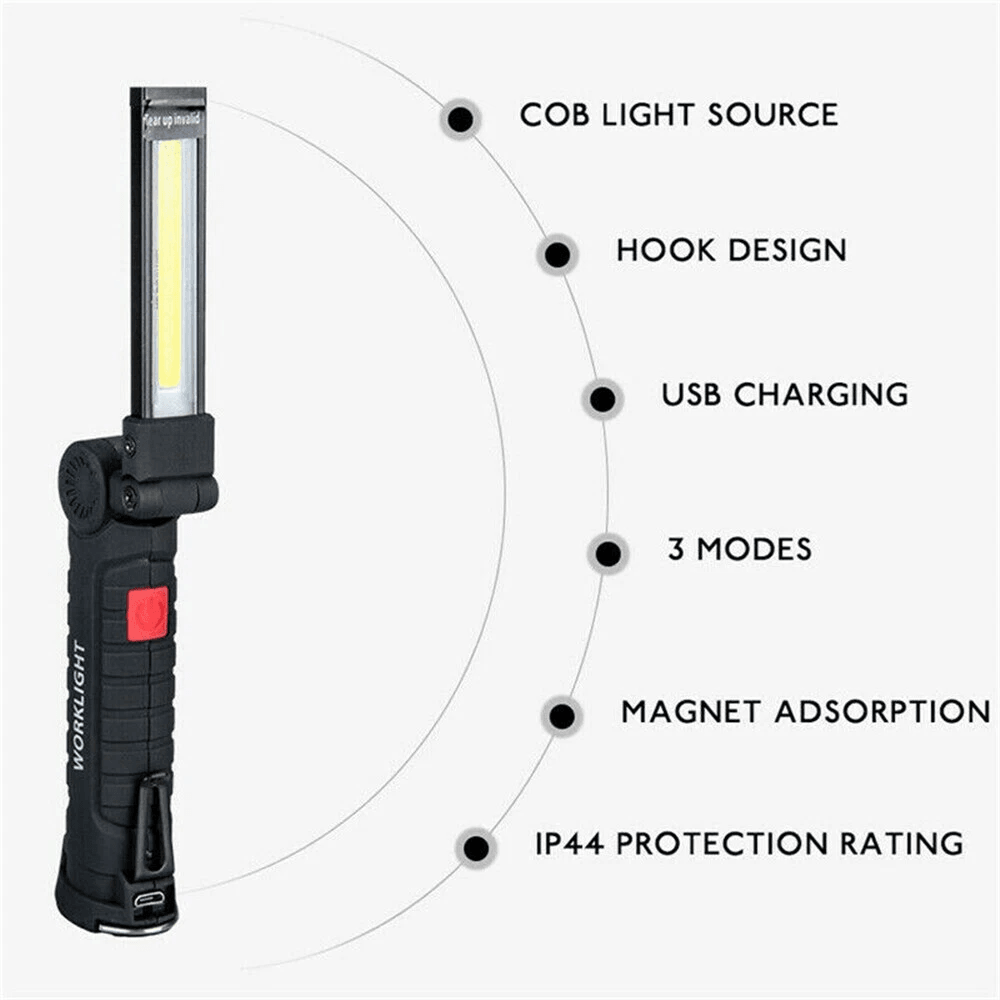 Rechargeable COB LED Work Light For Garage And Car Repair 13
