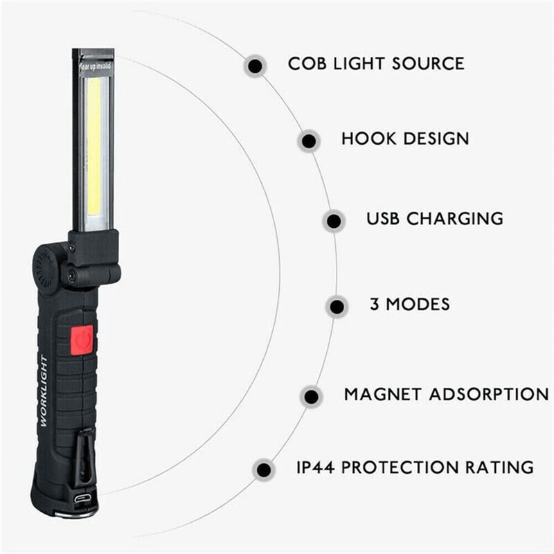 Rechargeable COB LED Work Light For Garage And Car Repair 13