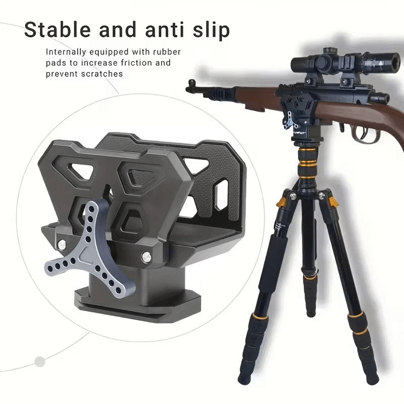 Aluminum Shooting Saddle Tripod Mount Tactical Clamp Hunting Adapter 3