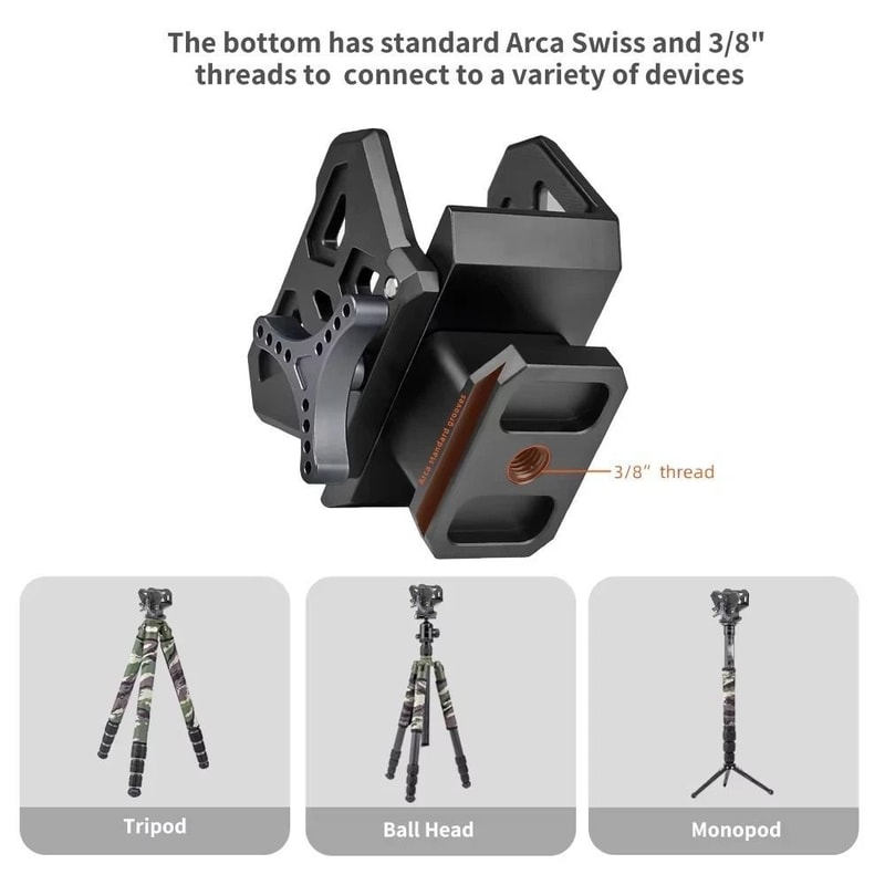 Aluminum Shooting Saddle Tripod Mount Tactical Clamp Hunting Adapter 4