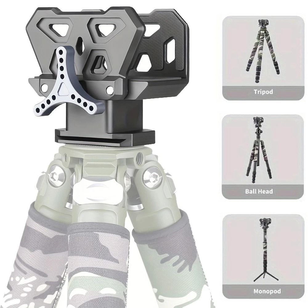 Aluminum Shooting Saddle Tripod Mount Tactical Clamp Hunting Adapter 5