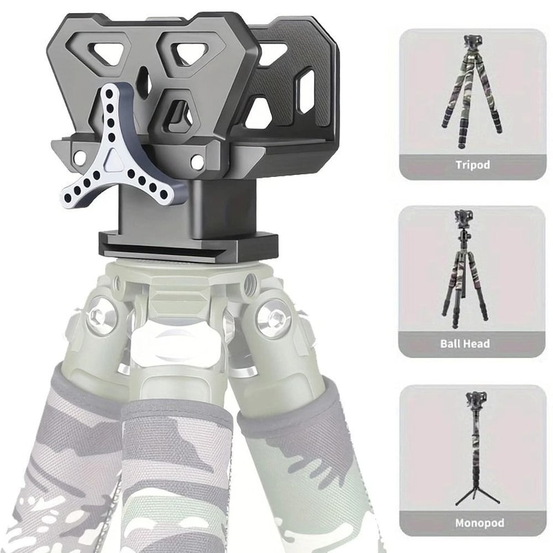 Aluminum Shooting Saddle Tripod Mount Tactical Clamp Hunting Adapter 5