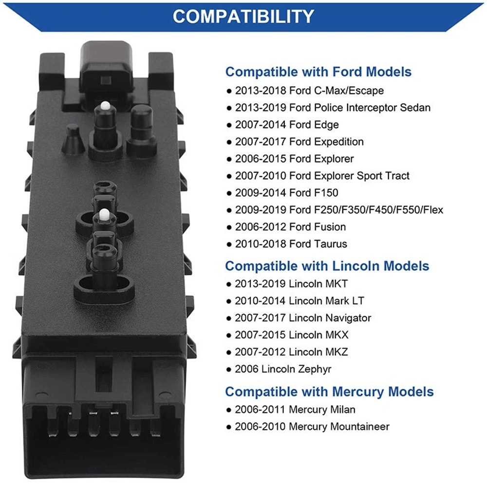 Ford Fusion Driver Seat Adjustment Switch FAW 12 Pin OEM Fit 1