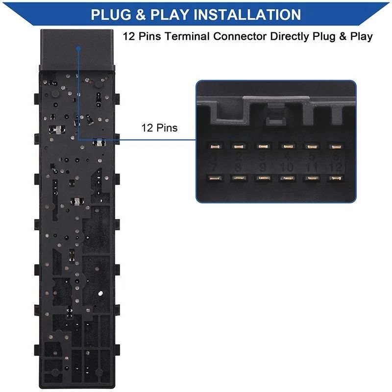 Ford Fusion Driver Seat Adjustment Switch FAW 12 Pin OEM Fit 3