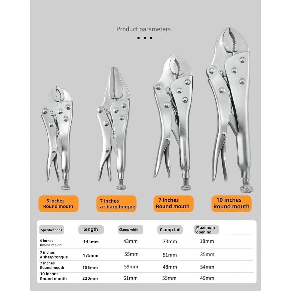 Heavy Duty Locking Pliers Set With Case 1
