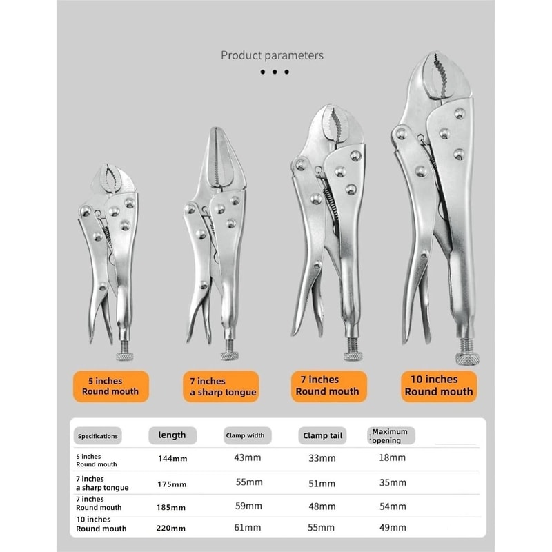 Heavy Duty Locking Pliers Set With Case 1
