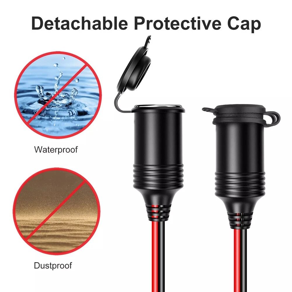 Cigarette Lighter Extension Cord Heavy Duty Car Power Adapter 7