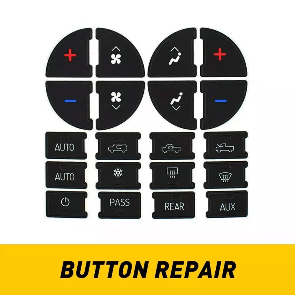 Chevy GMC HVAC Climate Control Button Stickers AC Dash Repair Kit 10