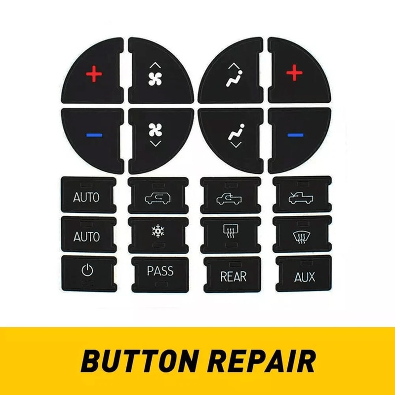 Chevy GMC HVAC Climate Control Button Stickers AC Dash Repair Kit 10
