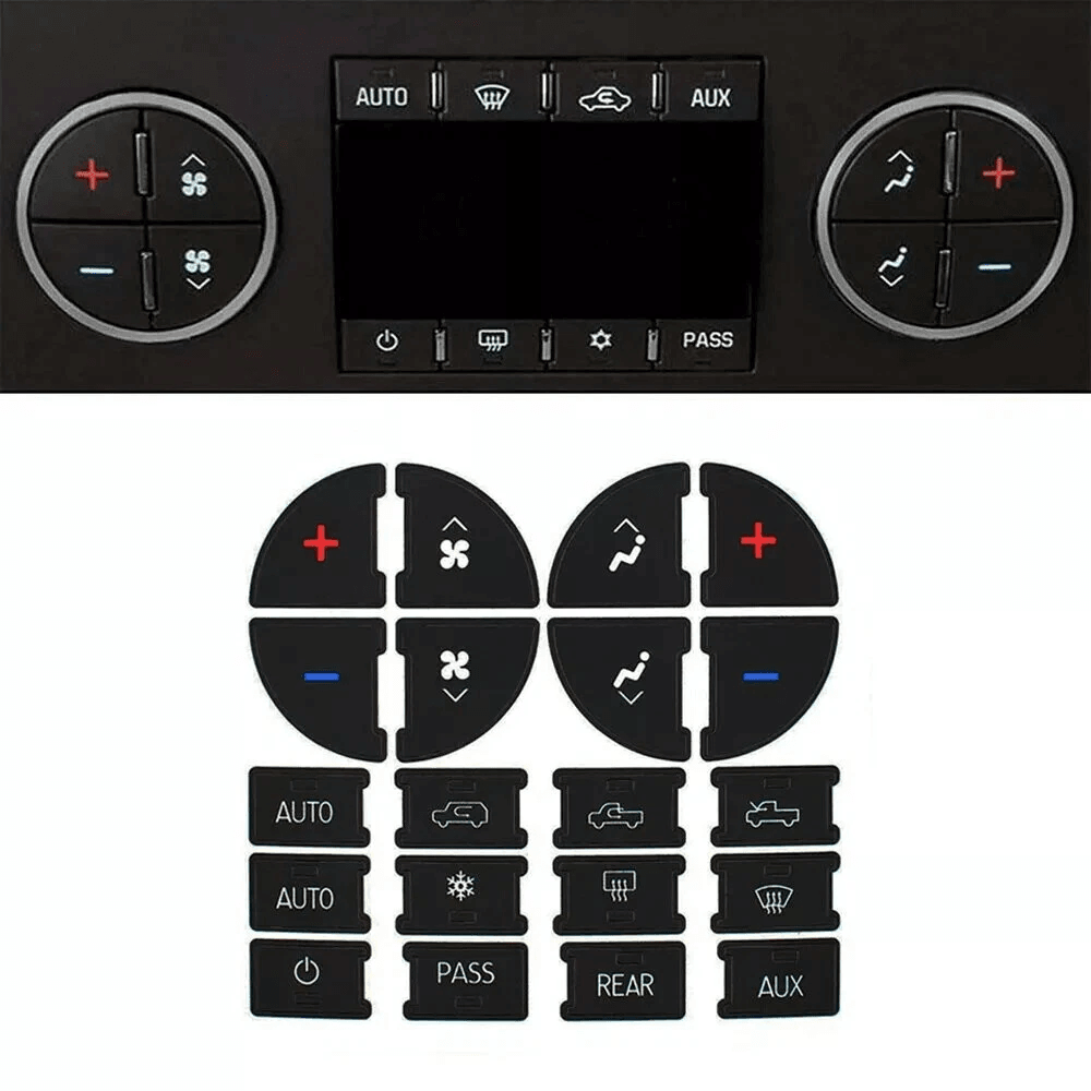 Chevy GMC HVAC Climate Control Button Stickers AC Dash Repair Kit 0