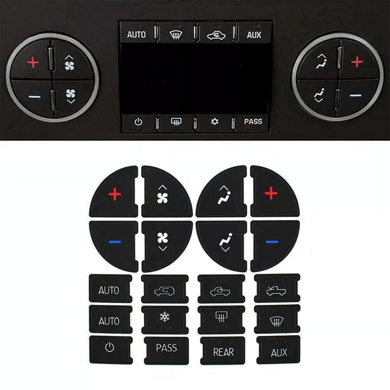 Chevy GMC HVAC Climate Control Button Stickers AC Dash Repair Kit 0