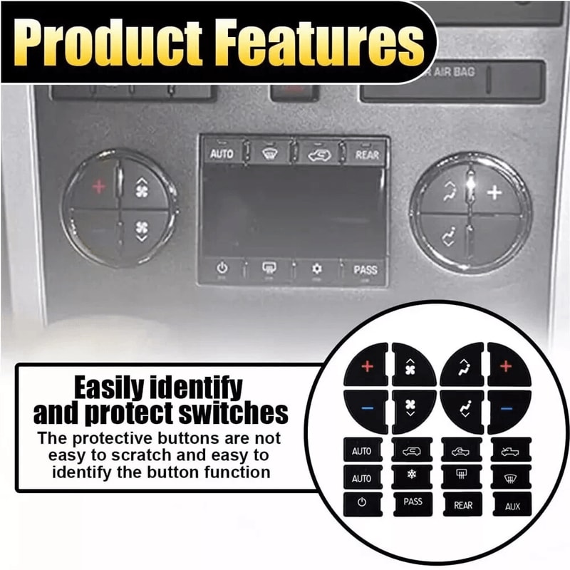 Chevy GMC HVAC Climate Control Button Stickers AC Dash Repair Kit 4