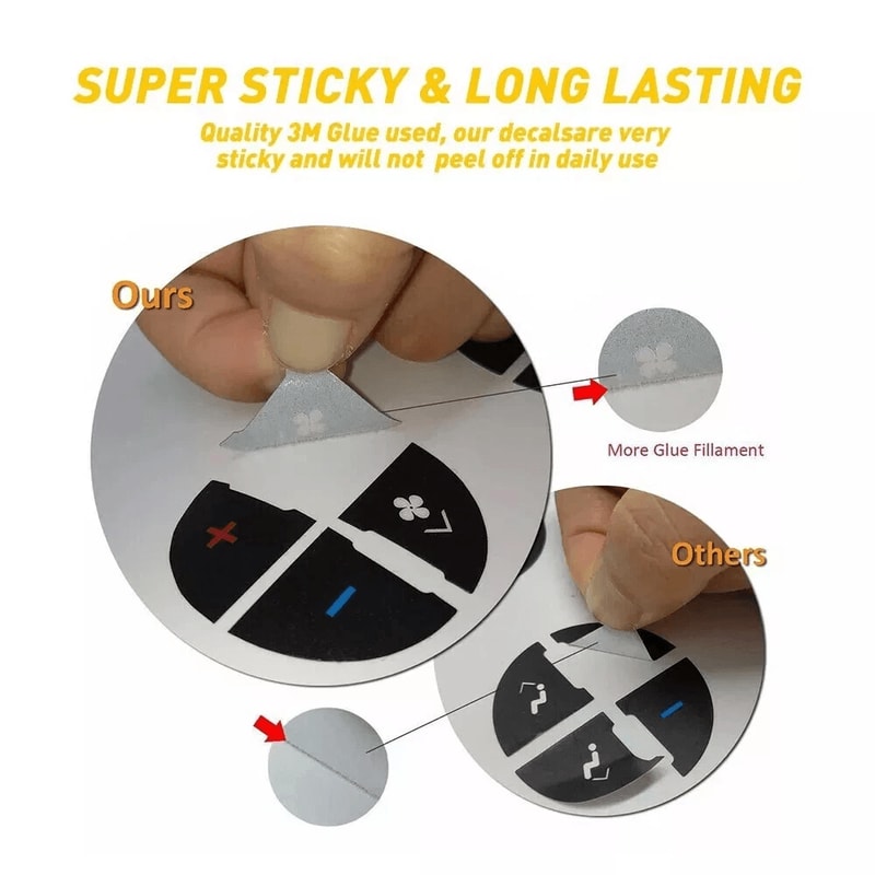Chevy GMC HVAC Climate Control Button Stickers AC Dash Repair Kit 8