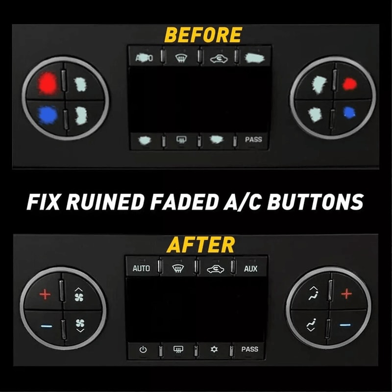 Chevy GMC HVAC Climate Control Button Stickers AC Dash Repair Kit 9