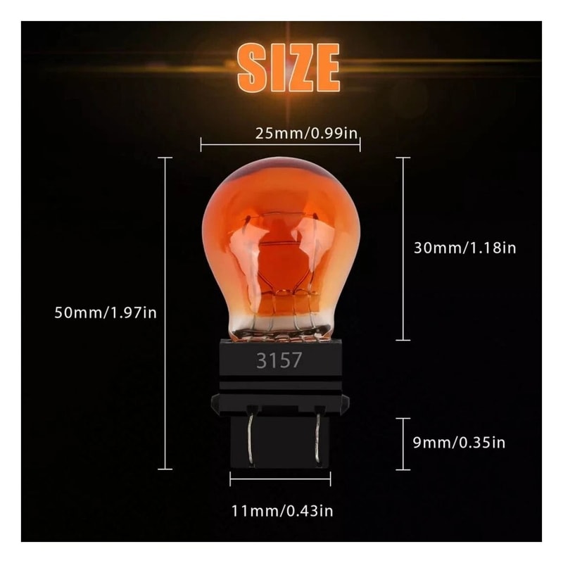 Amber Turn Signal Bulbs For Parking Lights And DRL 2