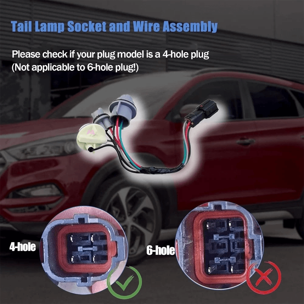 Hyundai Tucson Rear Tail Light Socket Wire Harness 16