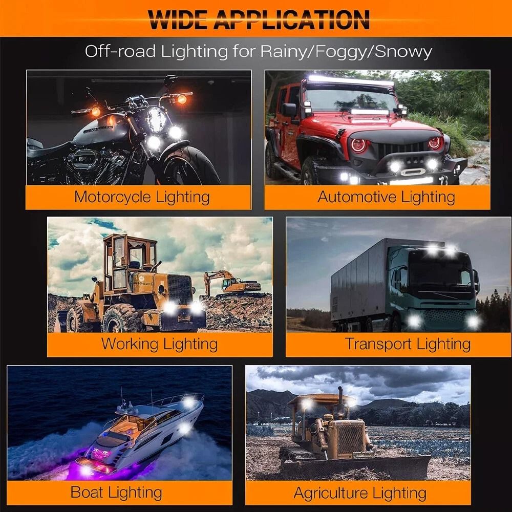 LED Work Lights Spot Flood Combo Offroad Pods 1