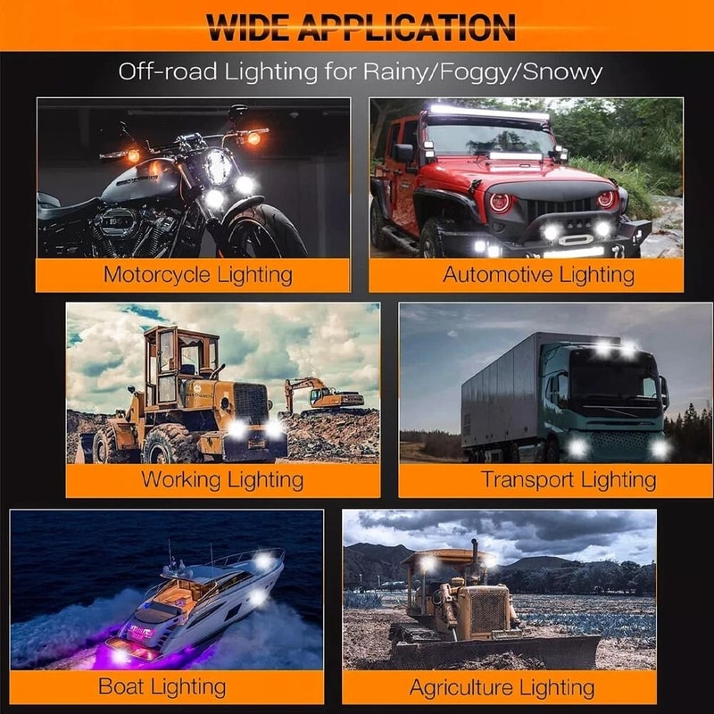 LED Work Lights Spot Flood Combo Offroad Pods 1