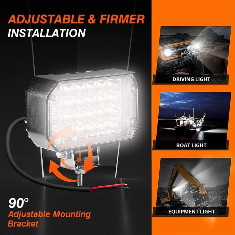 LED Work Lights Spot Flood Combo Offroad Pods 5