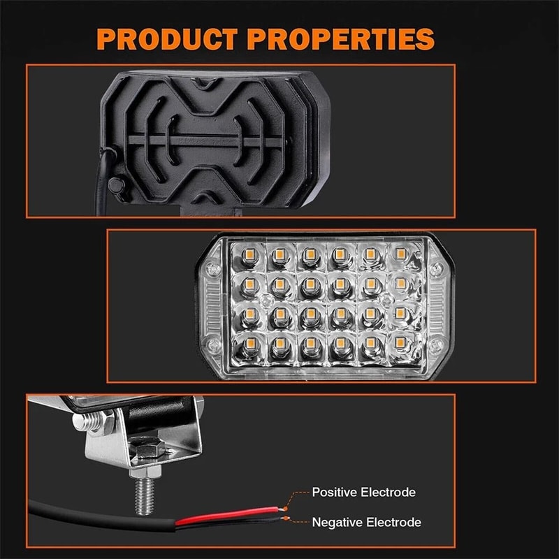 LED Work Lights Spot Flood Combo Offroad Pods 6