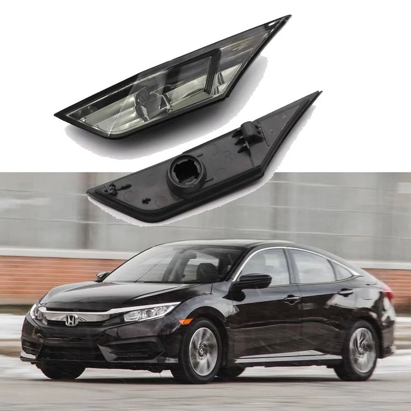 Smoked Front Bumper Side Marker Lights For Honda Civic Pair 0