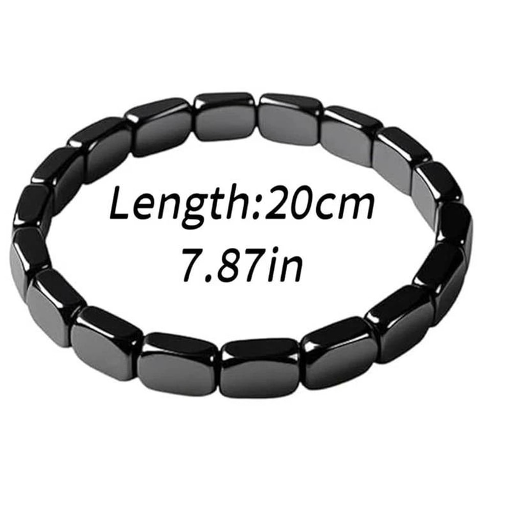 Hemys Hematite Bracelet For Men Natural Stone Energy Beaded Jewelry 2