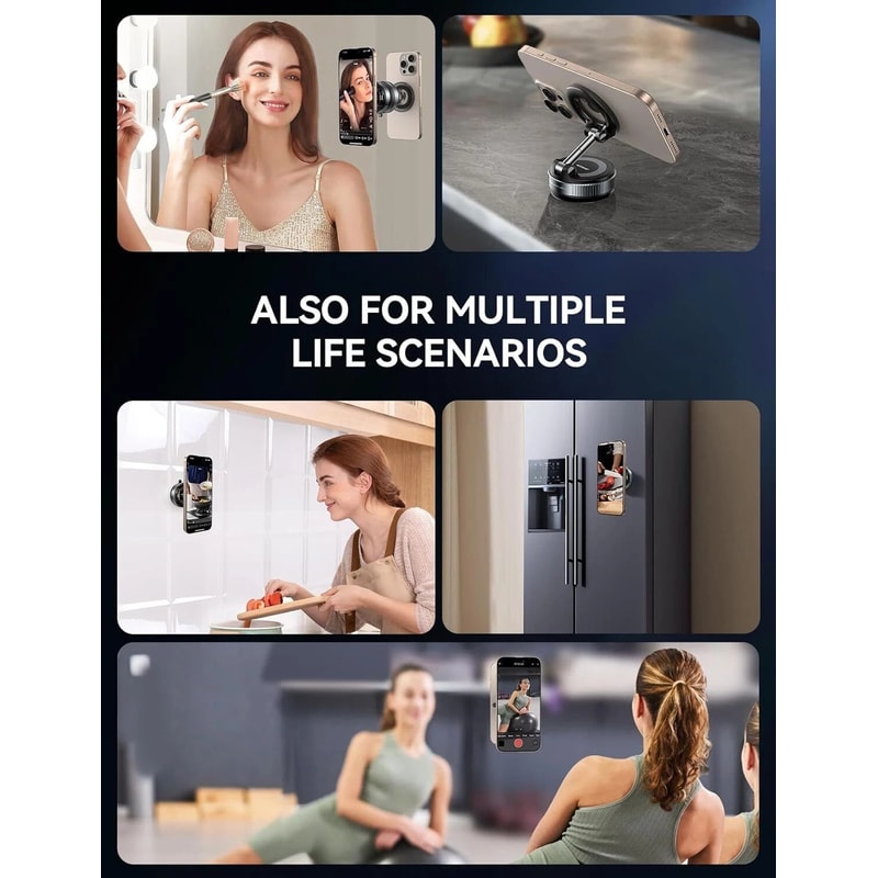 Vacuum Magnetic Phone Holder 360 Adjustable Car Phone Mount 3