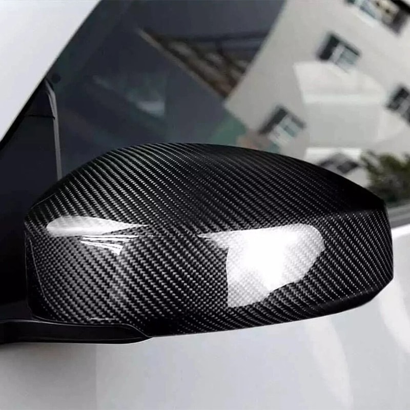 Carbon Fiber Mirror Caps For Nissan Side View Covers 7