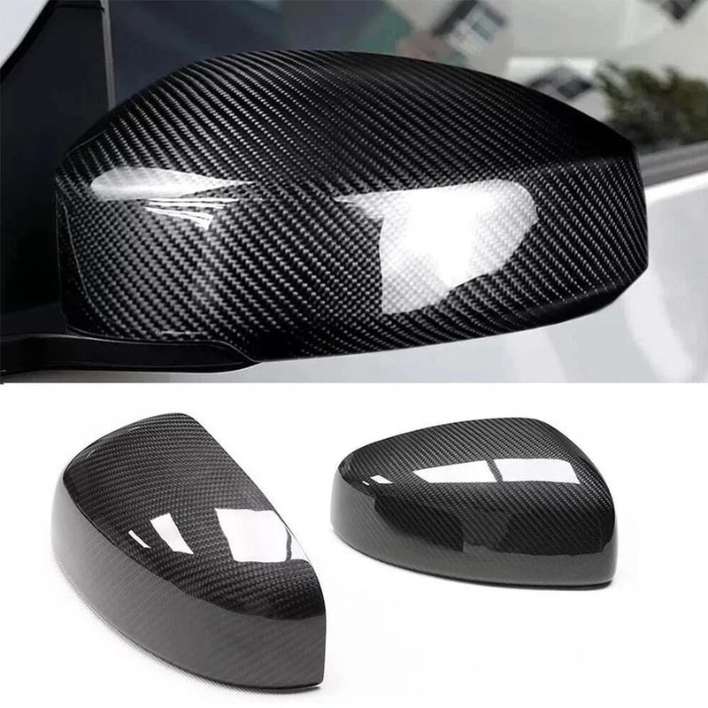 Carbon Fiber Mirror Caps For Nissan Side View Covers 0