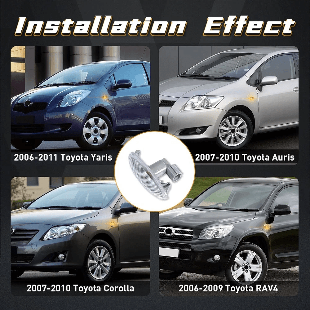 Toyota Yaris Side Marker Turn Signal Fender Lights 4