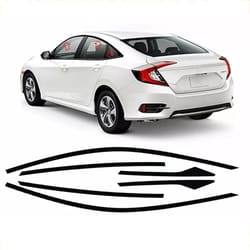 chrome delete blackout window trim for honda accord sedan, black