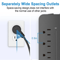 Wall Mountable Surge Protector Power Strip With 8 Outlets And 4 USB Ports 4
