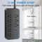 Wall Mountable Surge Protector Power Strip With 8 Outlets And 4 USB Ports 7
