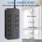 Wall Mountable Surge Protector Power Strip With 8 Outlets And 4 USB Ports 7