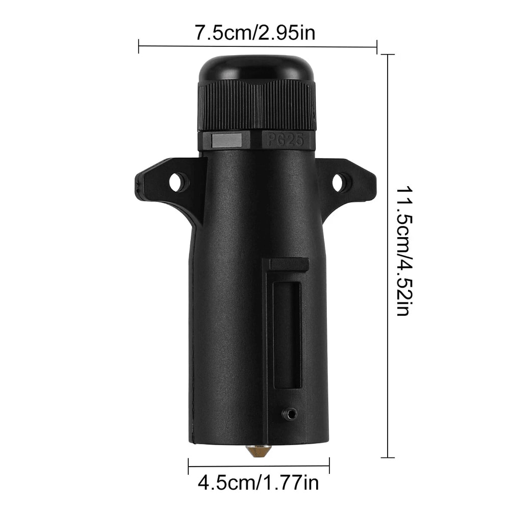 RV Style 7 Pin Trailer Wiring Adapter Plug 7 Way Blade Trailer Connector For Easy Towing Compatibil 1