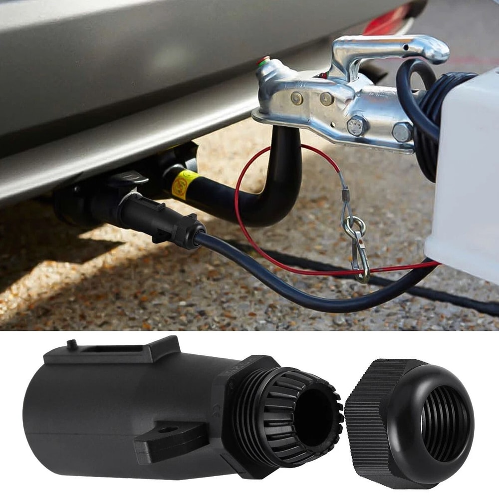 RV Style 7 Pin Trailer Wiring Adapter Plug 7 Way Blade Trailer Connector For Easy Towing Compatibil 5